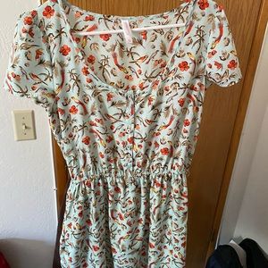 Lightweight nature print summer dress